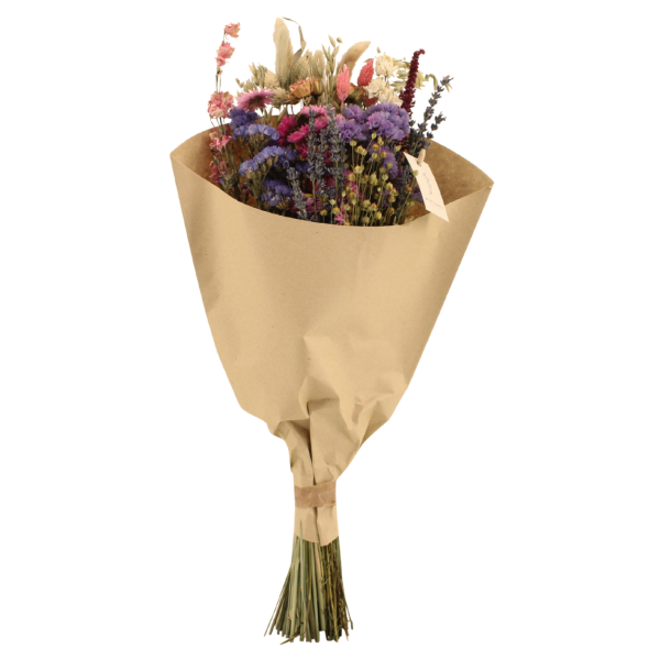 Droogbloemen Field Bouquet roze ↨60cm-ø25cm