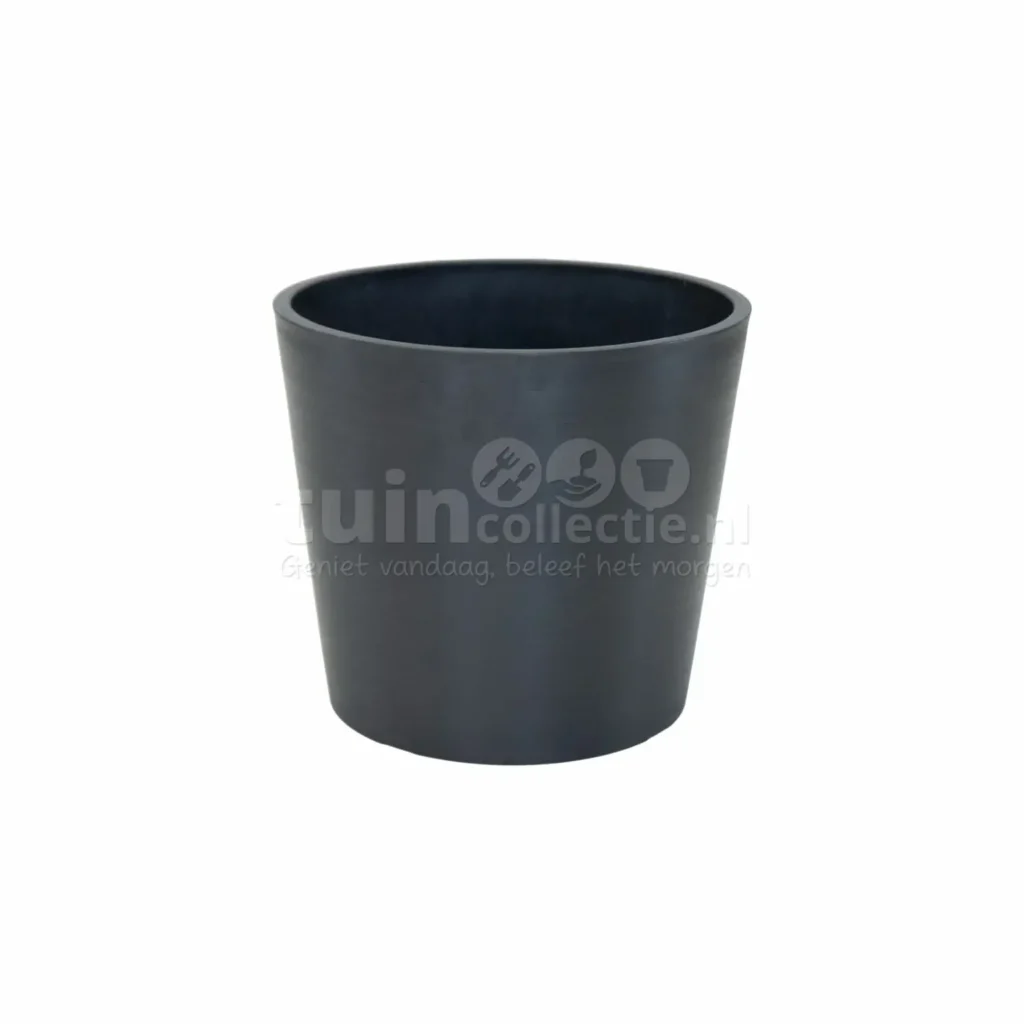 Bloempot Ecostone Zwart Ø18cm