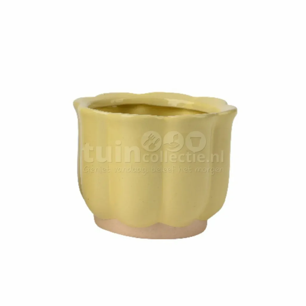 Bloempot Flower Keramiek Ø12cm Geel