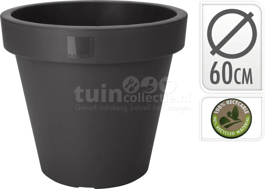 Bloempot Kunststof Ø60cm Zwart