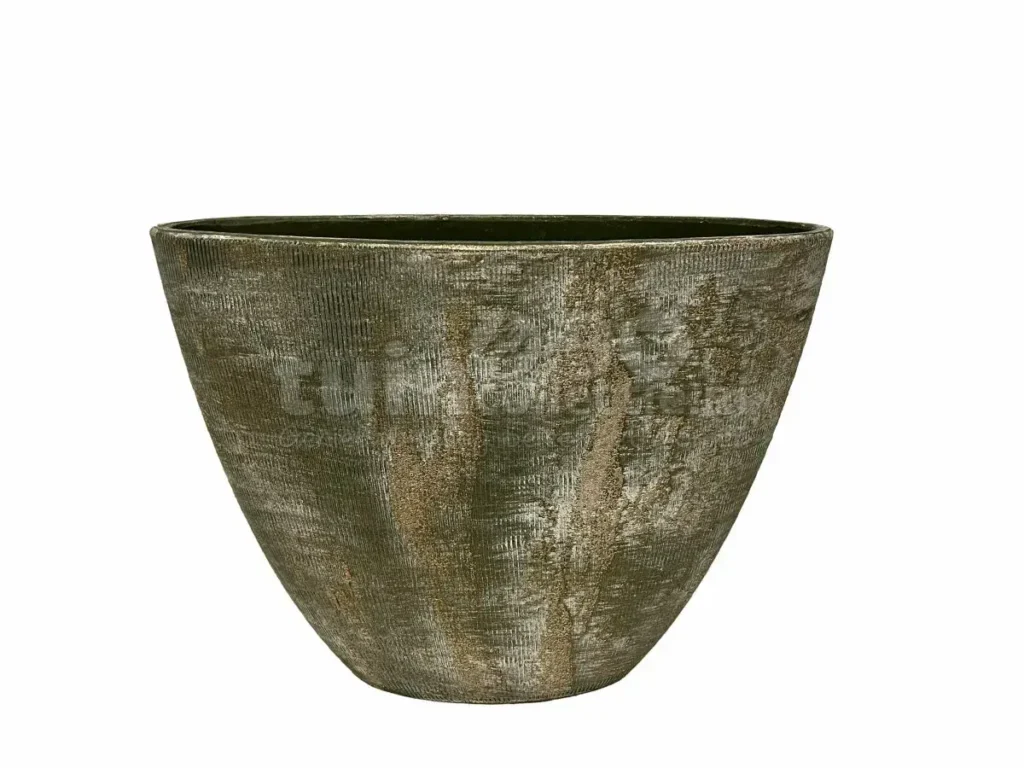 Bloempot Miami Ovaal Groen Cement 33cm