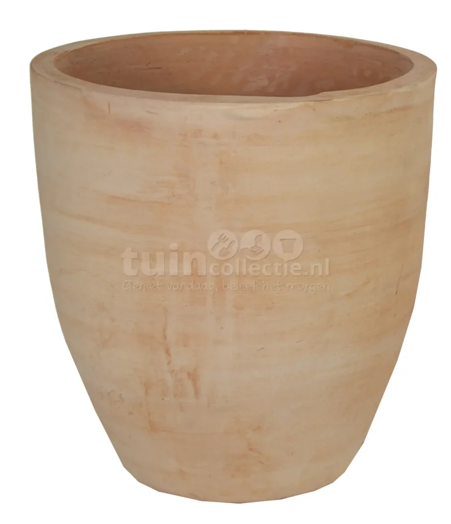Bloempot Terracotta Whitewash Tall Egg Ø48cm