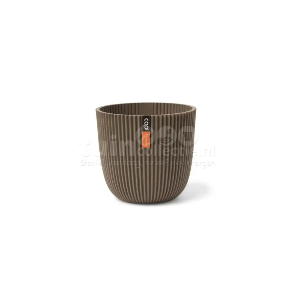 Capi Bloempot Groove Warm Taupe Ø13cm