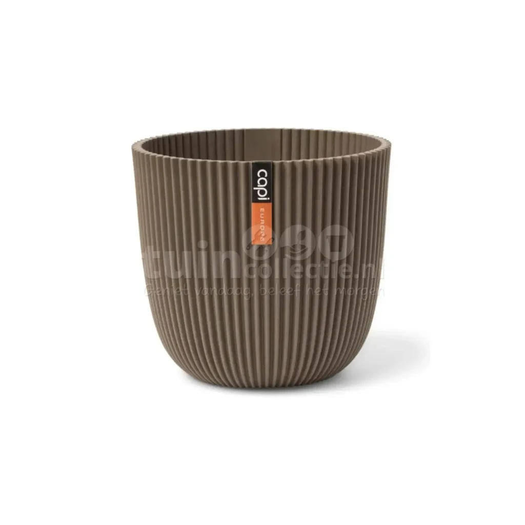 Capi Bloempot Groove Warm Taupe Ø16,5cm