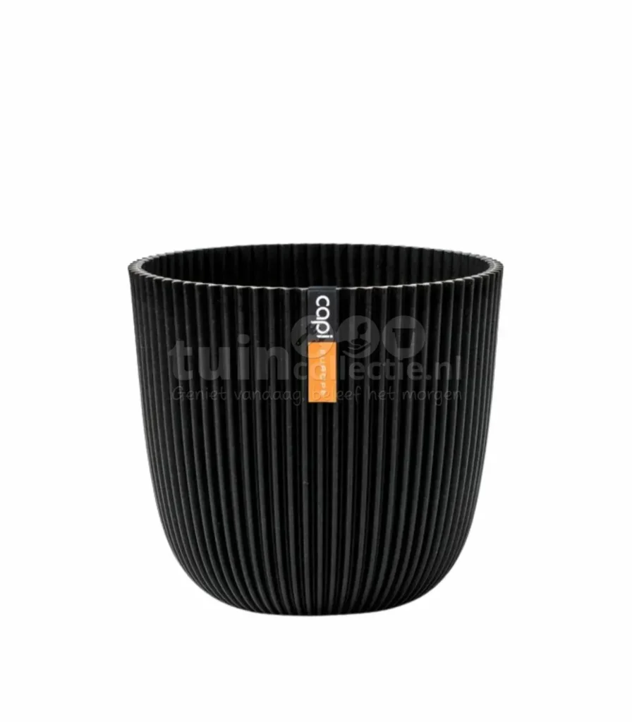 Capi Bloempot Groove Zwart Ø21,5cm