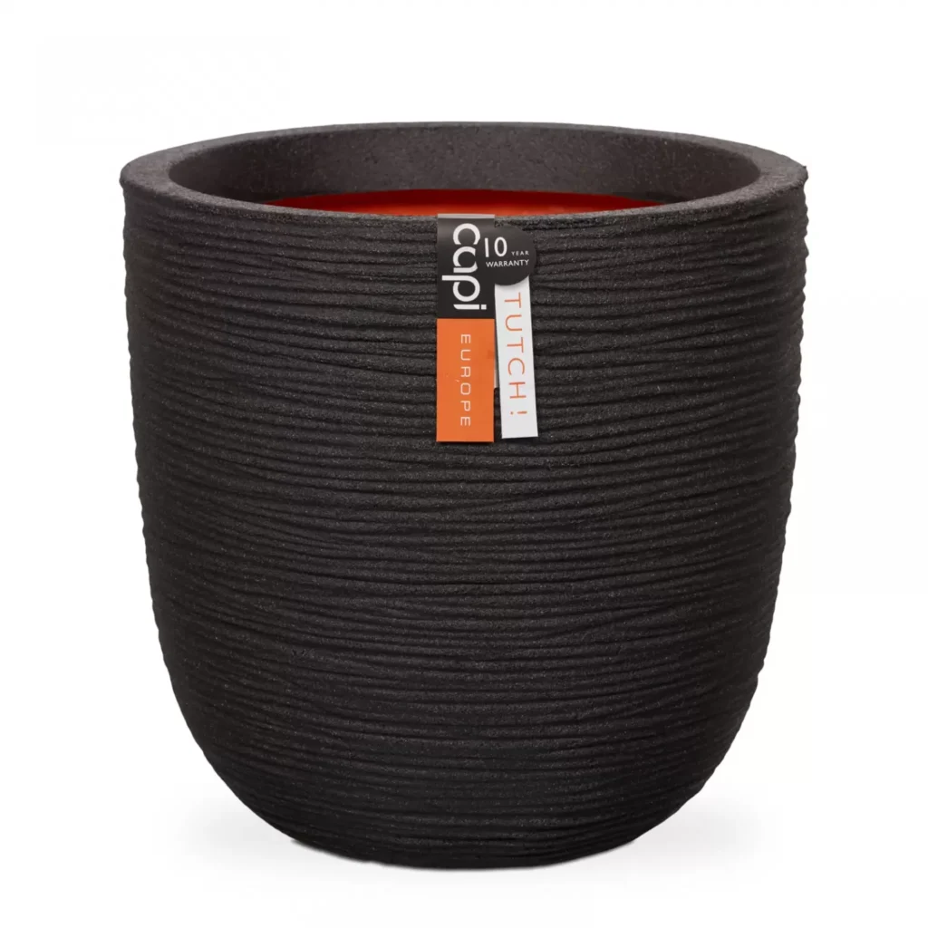 Capi Pot Bol Rib Ø35cm Zwart