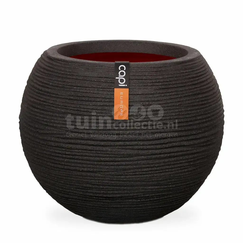 Capi Pot Bol Rib Ø40cm Zwart
