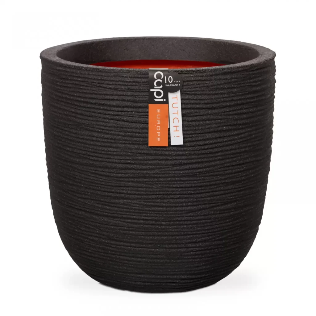Capi Pot Bol Rib Ø43cm Zwart
