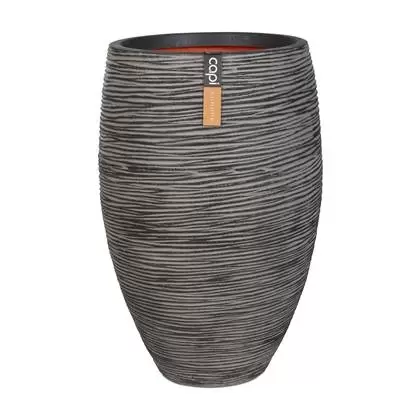 Capi Vaas Elegant Deluxe Rib Antraciet Ø40cm