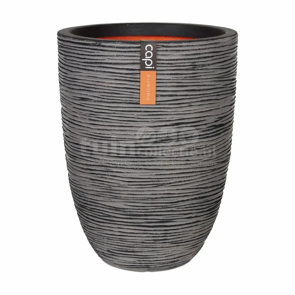 Capi Vaas Laag Rib Ø34cm Antraciet
