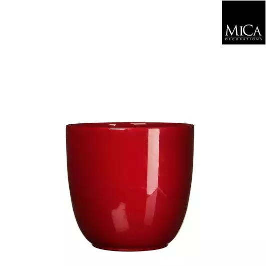 Mica Decorations tusca pot donkerrood 19x20cm