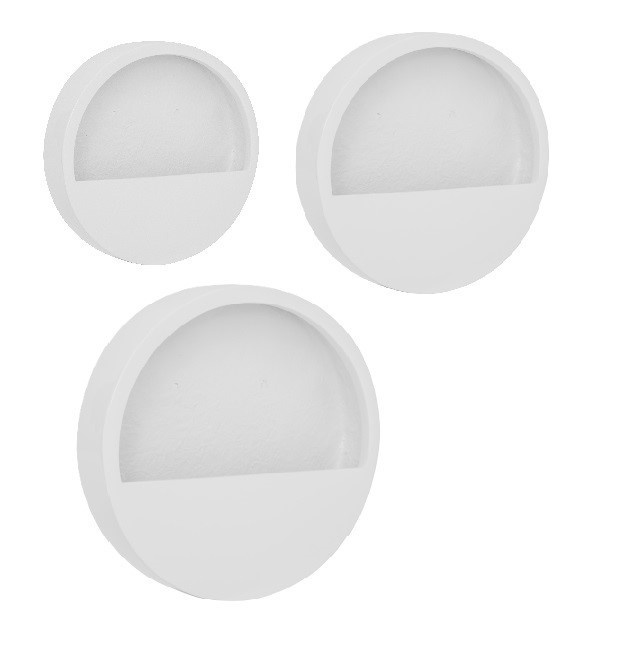 Muur bloempot Wally mat wit set van 3