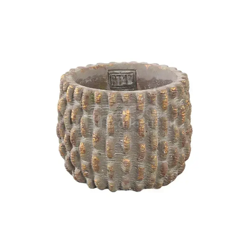 PTMD Bloempot Denise Brown Ø12cm