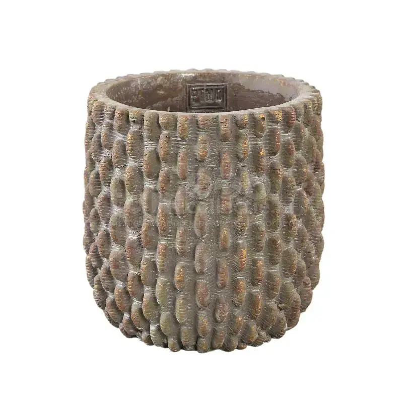 PTMD Bloempot Denise Brown Ø18cm
