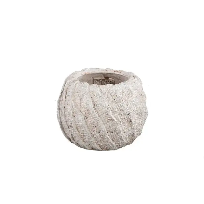 PTMD Bloempot Illaria Cement Crème Ø10cm