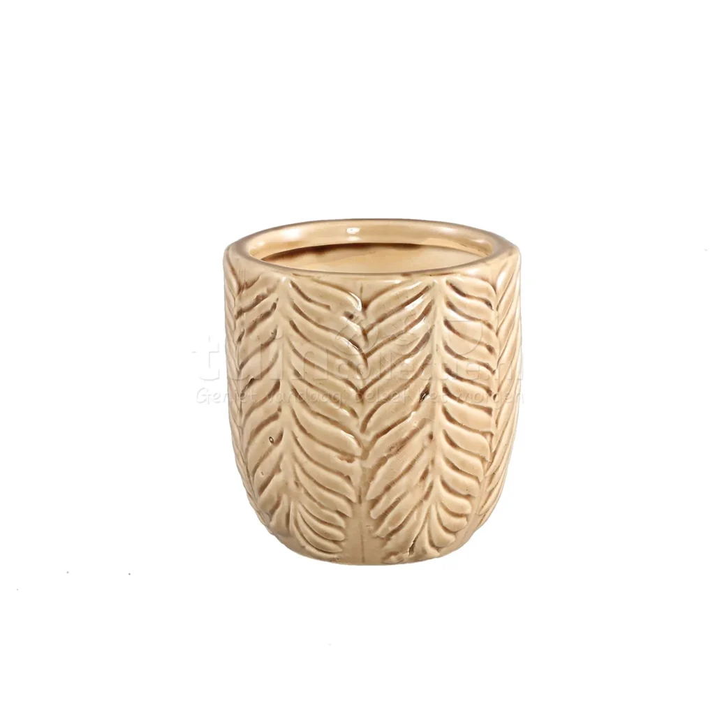 PTMD Bloempot Jux Leaf Bruin Ø10cm