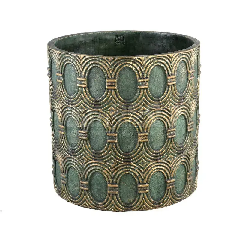 PTMD Bloempot Kamilla Green Cement Ø50cm