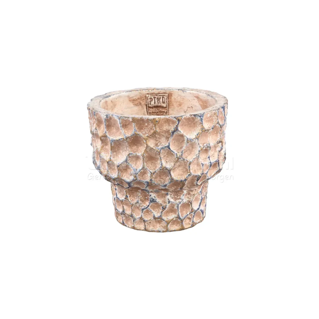PTMD Bloempot Liselot Bruin Rond Ø15cm