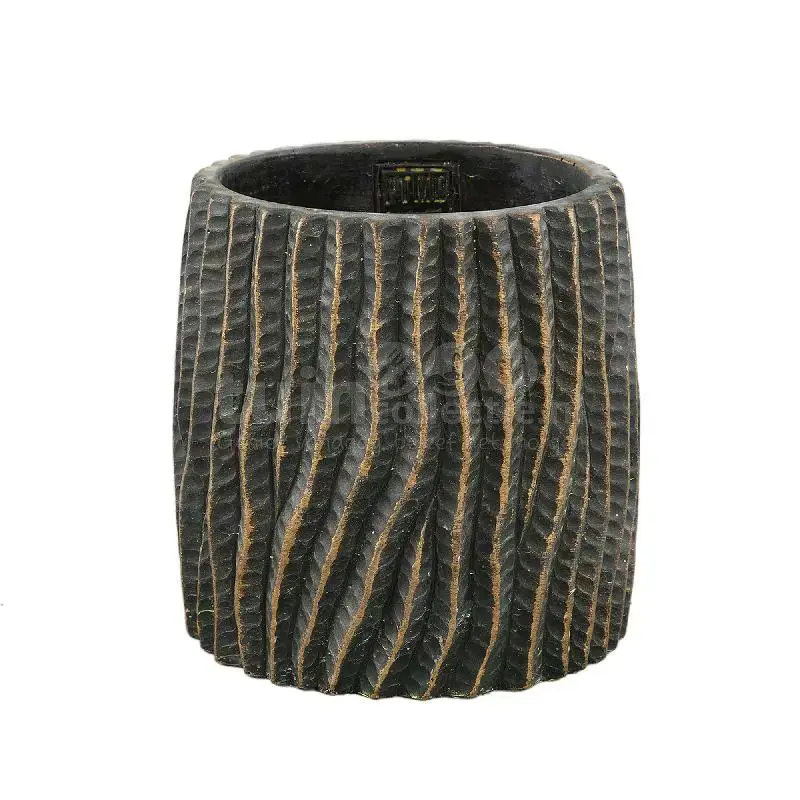 PTMD Bloempot Numayla Black Cement Ø16cm