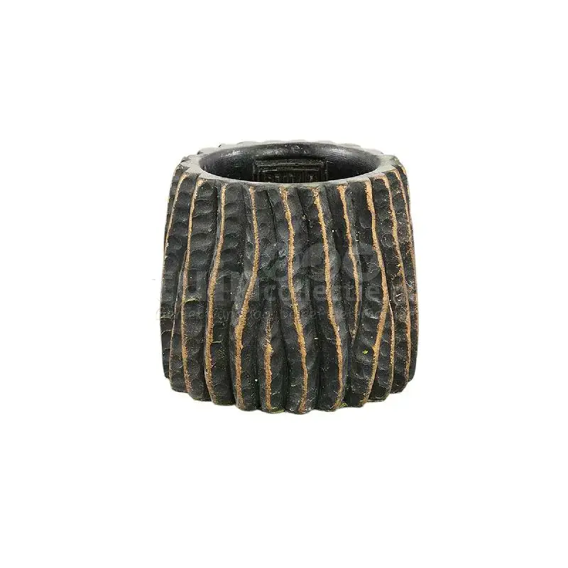 PTMD Bloempot Numayla Black Cement Ø9cm