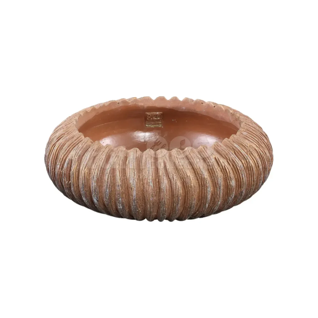 PTMD Bloempot Revil Cement Koper Laag Ø35cm