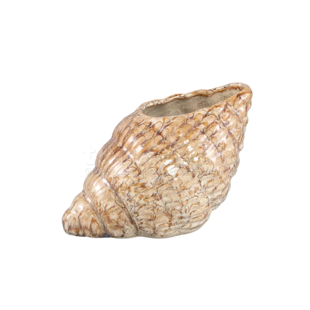 PTMD Bloempot Santo Shell Crème Large