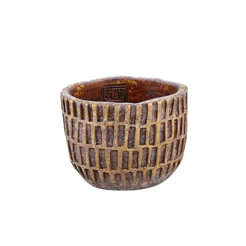 PTMD Bloempot Vivienne Brown Ø12cm