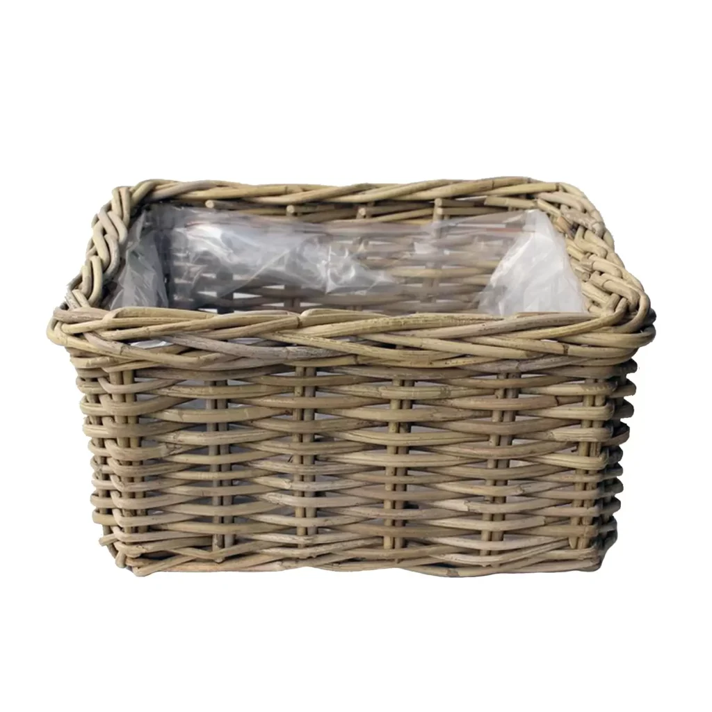 Plantenmand Rotan Antiek grijs 40x40cm