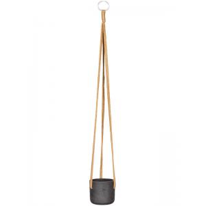 Rough Eco-line hangende bloempot XXXS 9x8 cm Charlie zwart
