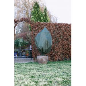 Winterafdekhoes met koord 50 g/m2 groen 75 x 150 cm - 2 stuks