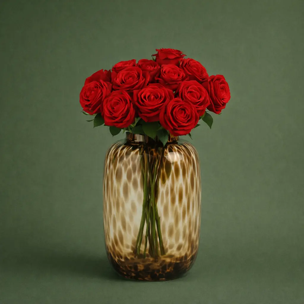 Zijden Boeket - 15 Rode Rozen