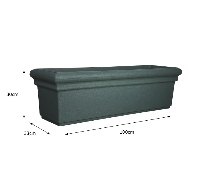 70L grijze raamplantenbak bloempot Prestige - Prestige
