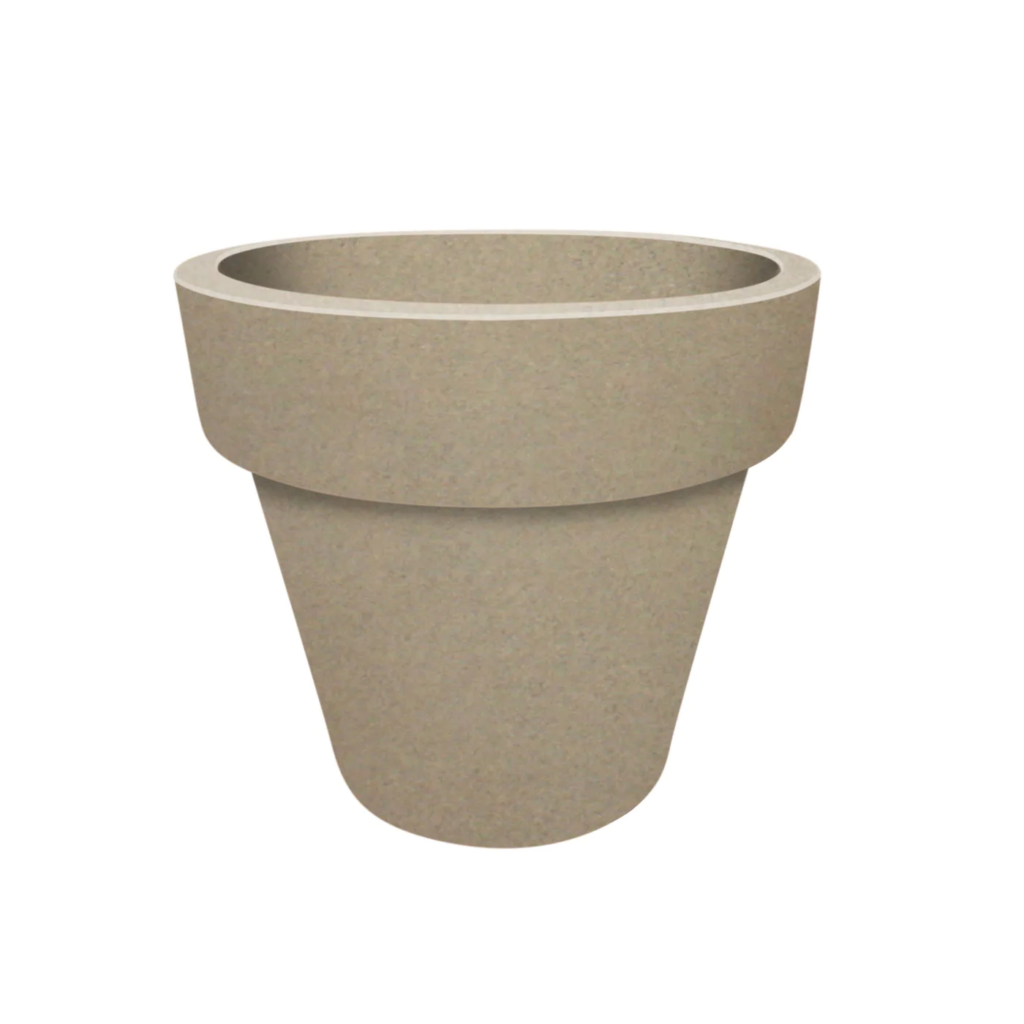 Kauri grote ronde 450L zandkleurige plantenbak bloempot Prestige - Prestige