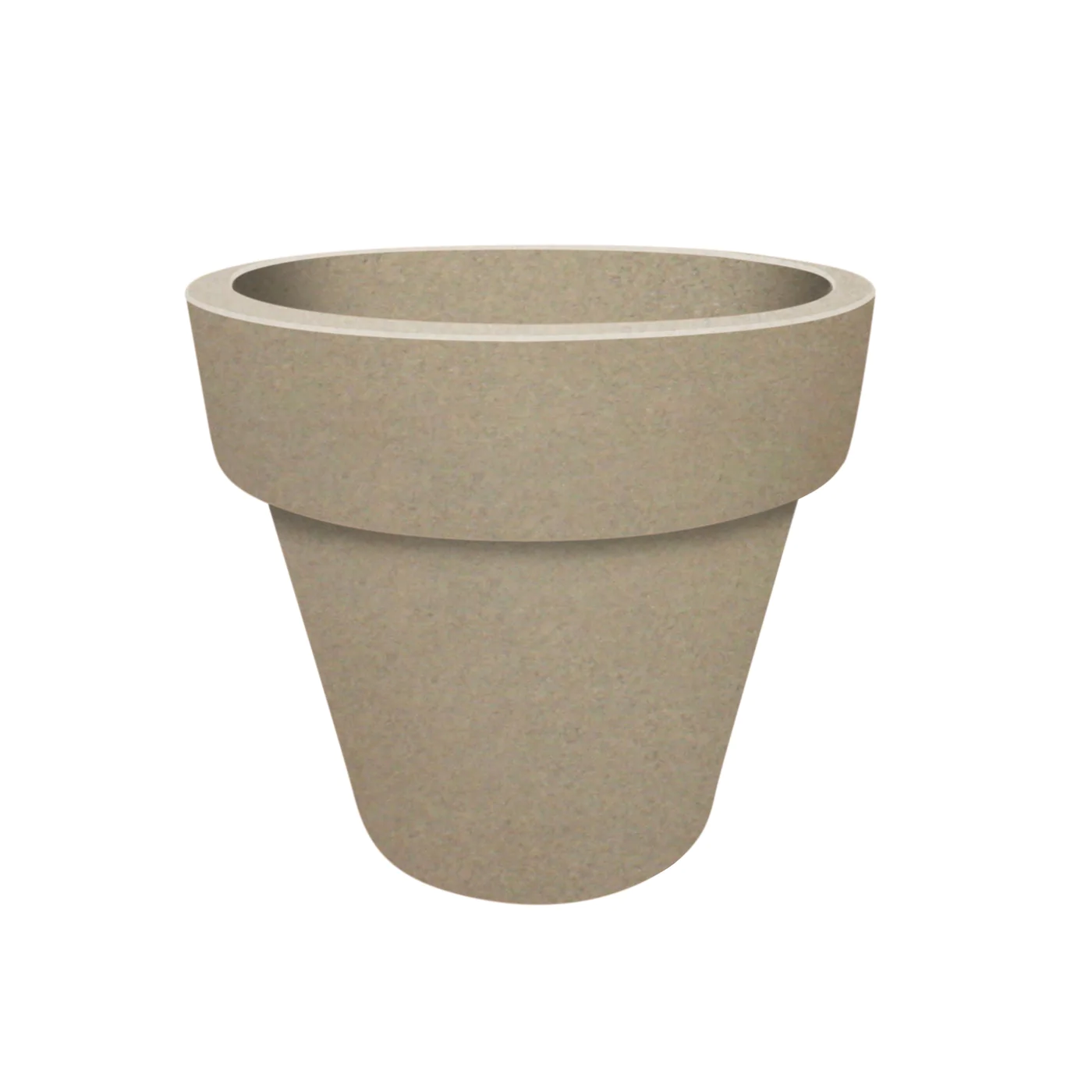 Kauri grote ronde 450L zandkleurige plantenbak bloempot Prestige - Prestige