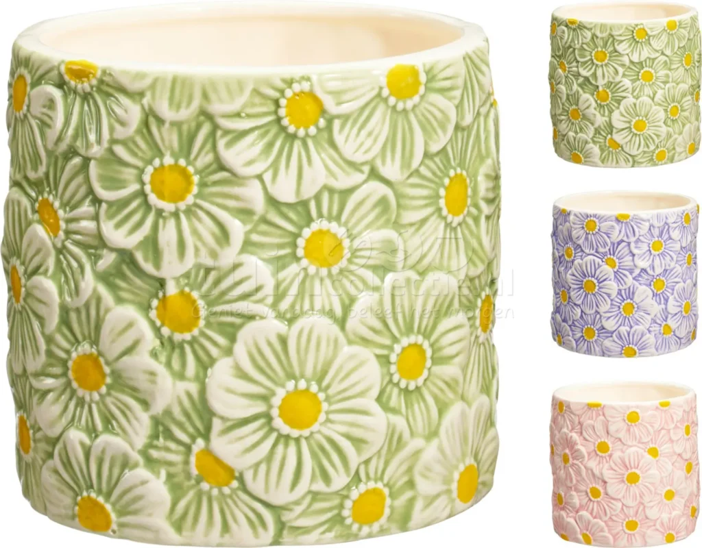 Bloempot Flower 10cm Assorti 1st