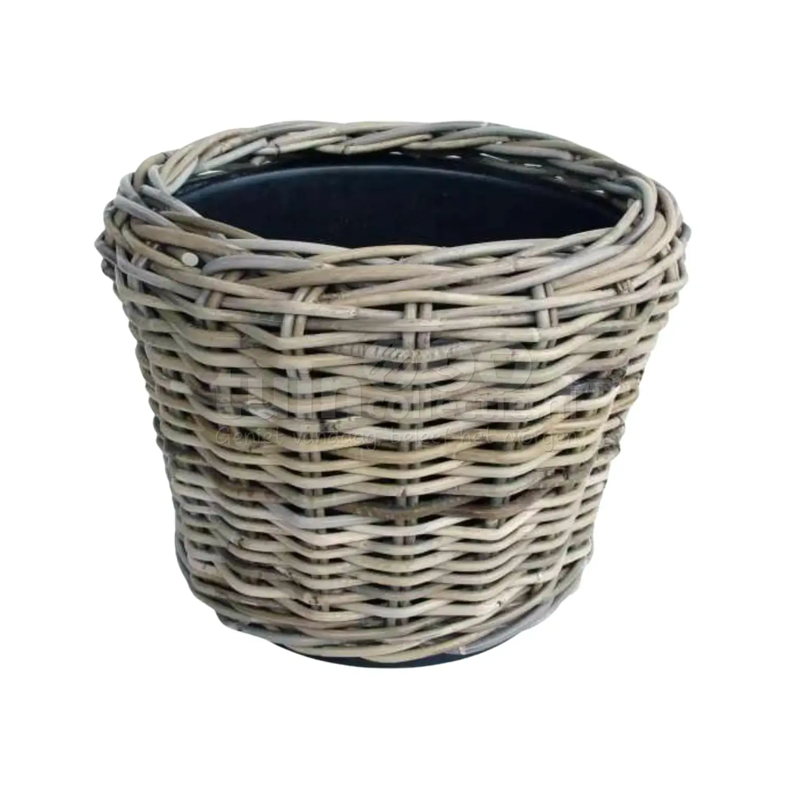 Plantenmand Drypot Split Rotan Grijs Ø36cm