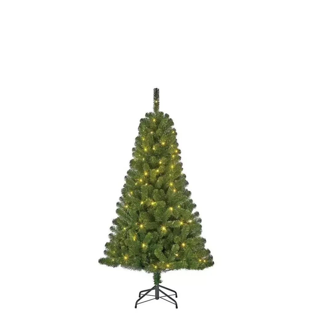 kunstkerstboom black box Charlton met led groen h155 x d91cm