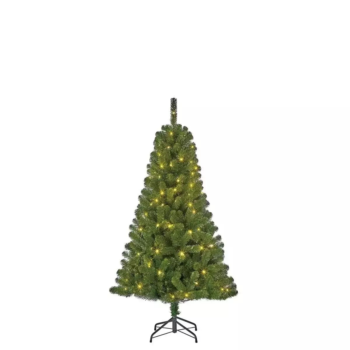 kunstkerstboom black box Charlton met led groen h155 x d91cm